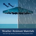 thumbnail image 4 of Best Choice Products 7.5ft Patio Market Umbrella with Wavy Trim, Fade-Resistant, Crank & Tilt, Wind Vent - Peacock, 4 of 8