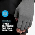 thumbnail image 3 of Unisex Compression Gloves for Arthritis, Wrist Support, and Injury Relief - Large, Gray, 3 of 3