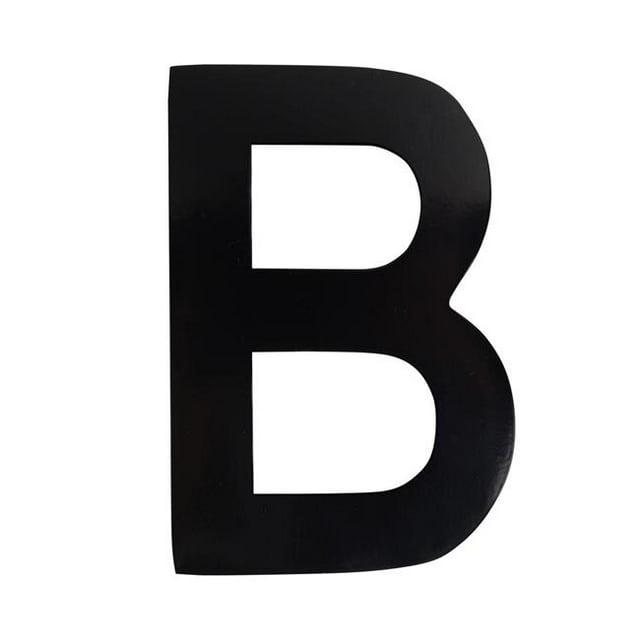 Architectural Mailboxes 3582B-B 4 in. Brass Floating House Letter B, Black