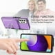 thumbnail image 4 of Funda para Samsung Galaxy A52 de piel sintética con acabado galvanizado y tarjetero (negra), 4 of 5