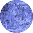 thumbnail image 1 of Ahgly Company Indoor Round Oriental Blue Industrial Area Rugs, 3' Round, 1 of 4