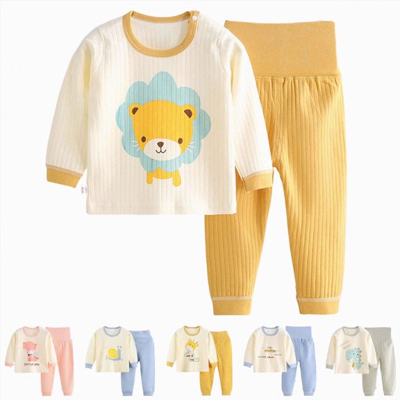 BOBOGOJP Toddler Boys Girls Spring Summer 2Pcs Sweatshirt Tops Pants Casual Sweatsuit, Everyday Sweatsuit Green,Size 18-24 Months