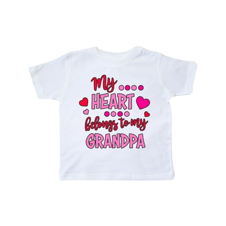 

Inktastic My Heart Belongs to my Grandpa Gift Toddler Boy or Toddler Girl T-Shirt