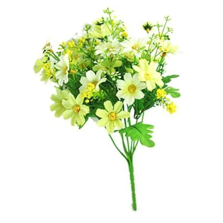 Daisy Flower Rubber - KABOER 1 Bouquet 28 Heads Fake Daisy Chrysanthemum Artificial Flower Decor 2019,2 Pcs
