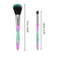 thumbnail image 2 of Unique Bargains 10 Pcs Durable Lightweight Makeup Brush Set for Business Travel Green Artificial Fiber Wool Plastic, 2 of 5