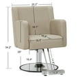 thumbnail image 5 of BarberPub 360° Swivel Salon Chair, Hair Stylist Hydraulic Styling Barber Chair for SPA Home Salon, Barbershop, Cream White, 5 of 10