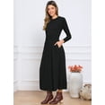thumbnail image 4 of DARING DIVA Long Sleeve A-Line Maxi Winter Fall Sweater Dress XS Black, 4 of 6