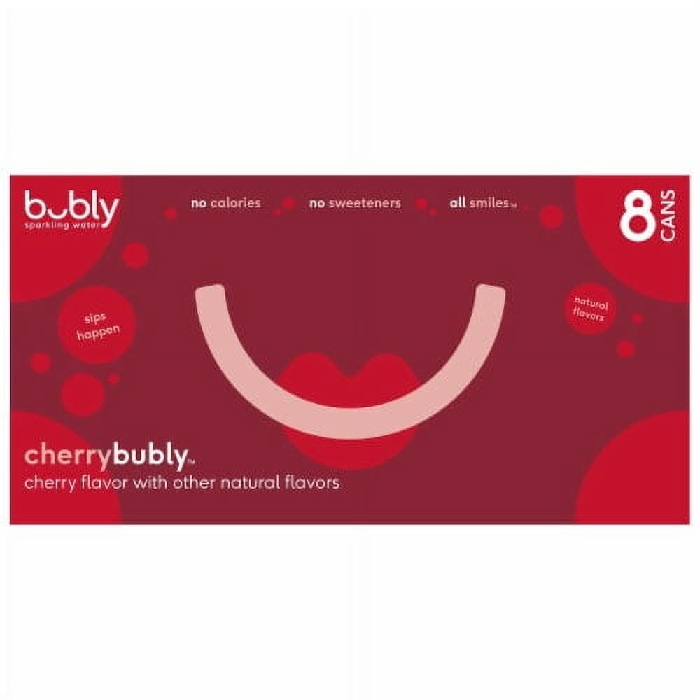 2X-Bubly Cherry Flavored Sparkling Water Cans - 12 fl oz - 8 pk