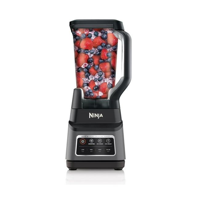 NINJA, Licuadora Profesional Plus, Capacidad de 72 Oz, 3 Funciones para Smoothie, Bebidas Congeladas y Helado, 1400 Watts, Auto IQ, Color Gris, BN701LAA