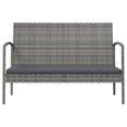 thumbnail image 2 of vidaXL 8 Piece Garden Lounge Set with Cushions Poly Rattan Grey, 2 of 5