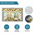 thumbnail image 6 of Sunflower Gnomes Placemats Set of 6, Spring Farmhouse Vintage Daisy Leaf Plaid Placemats for Dining Table, Place Mats for Kitchen Tabletop, Waterproof Wipeable Dining Table Mats Set, 6 of 9