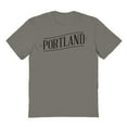 thumbnail image 1 of Portland Oregon Graphic Charcoal Men's Cotton T-Shirt, 1 of 1