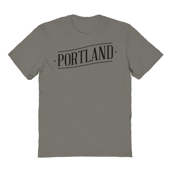 Portland Oregon Graphic Charcoal Men's Cotton T-Shirt