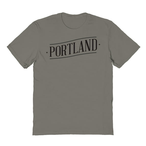 Portland Oregon Graphic Charcoal Men's Cotton T-Shirt