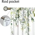 thumbnail image 3 of WNOOHIY Natural Green Flowers and Leaves Print Light-filtering Curtain,29.5" × 65", Set of 2 Panels, 3 of 8