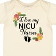 thumbnail image 4 of Inktastic I Love My Nicu Nurses with Baby Footprints and Flowers Boys or Girls Baby Bodysuit, 4 of 5