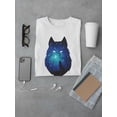 thumbnail image 3 of Amazing Wolf & Starry Night Sky T-Shirt Men -Image by Shutterstock, Male x-Large, 3 of 4