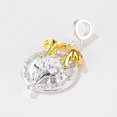 thumbnail image 2 of 925 Sterling Silver Two Tone Horn Goat Skull Dangle Charm for Bracelet Charms Bangle Pendant Jewelry, 2 of 3