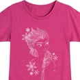 thumbnail image 3 of Disney Frozen 2 - Elsa Outlined Sketch - Toddler & Youth Girls Short Sleeve Graphic T-Shirt, 3 of 5