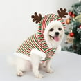 thumbnail image 2 of DOPI Pet Hoodie Colored Stripes Pattern Cosplay Skin-friendly Warm Pet Dogs Cats Hooded Coat for Christmas, 2 of 8