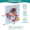 thumbnail image 5 of Waterproof PVC Round Ring Binder - D-Rings Clipboard, 200 Page Capacity (1 or 2-Pack), Ideal for Office , Home and School，An Astronaut on A Rocket, 5 of 8