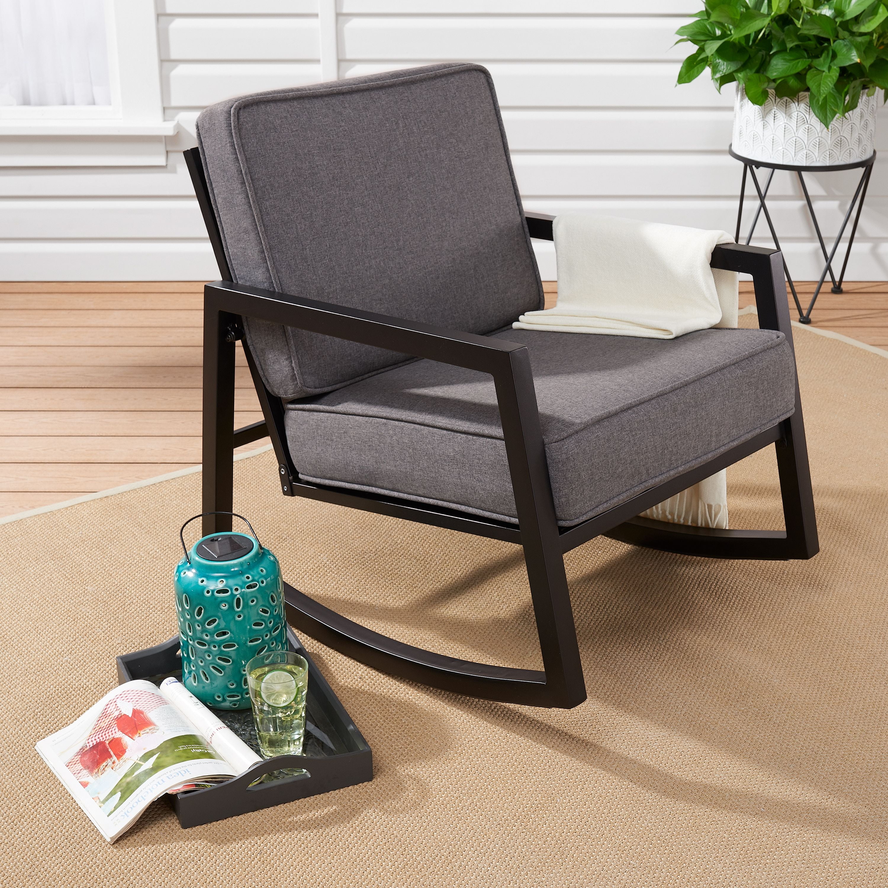 walmart gray rocking chair