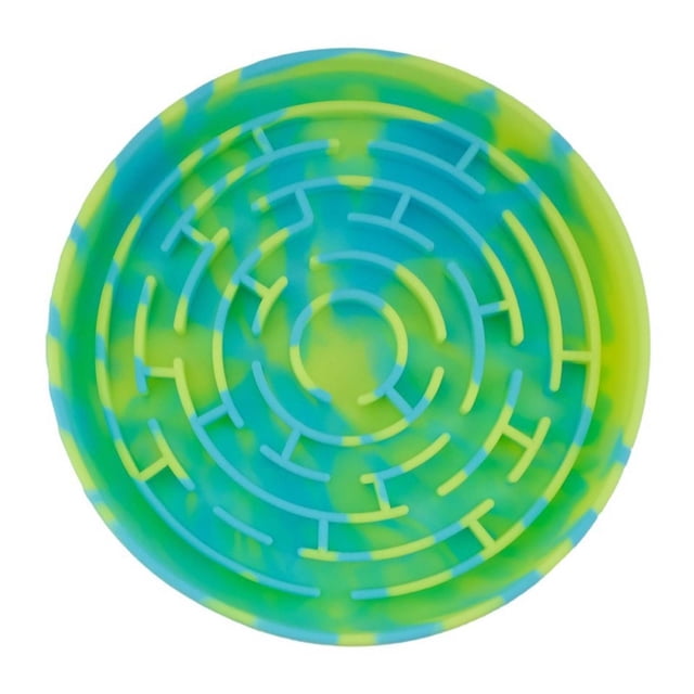 Non-Slip Silicone Slow Feeder Dog Bowl, Puzzle Lick Mat for Fun Healthy Eating & Anti-Gulping