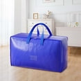 thumbnail image 5 of Bolsa de almacenamiento móvil tejida extra grande para ropa de cama | Organizador de edredón grueso y resistente | Bolsa impermeable de lavandería para dormitorio de viaje | Embalaje de ropa, 5 of 5