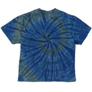 Urban Outfitters Women's X Pyramid Blue Tie Dye Oversized Tee T-Shirt (Small/Medium, Blue/Green Tie Dye)