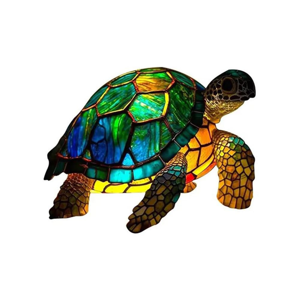 Colorful Strange Animal Series Night Light, Retro Stained Resin Tabletop Lamps for Desktop Decoration and Christmas Gifts