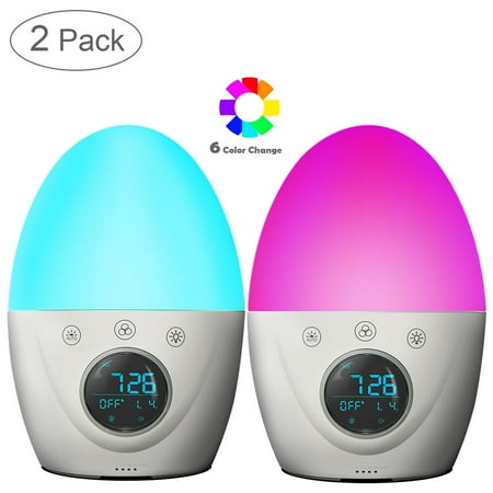 FiveHome 2 PACK Kids Alarm Clock, Wake Up Light Alarm ...