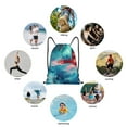 thumbnail image 6 of Balery Aurora Borealis Village Pattern Drawstring Backpack Bag Sport Gym Sackpack Cinch Bags Pattern Drawstring Backpack Bag Sport Gym Sackpack Cinch Bags -Small, 6 of 6