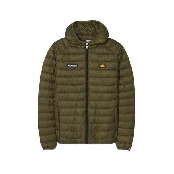 ellesse chaqueta para hombre LOMBARDY - chaqueta acolchada, acolchada, capucha, cremallera, logotipo, uni Verde S (Small)