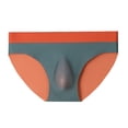 thumbnail image 4 of khonts,Men's Bulge Enhancing Jockstrap Briefs Athletic Supporter Big Ball Pouch Backless Underpants Orange L, 4 of 4