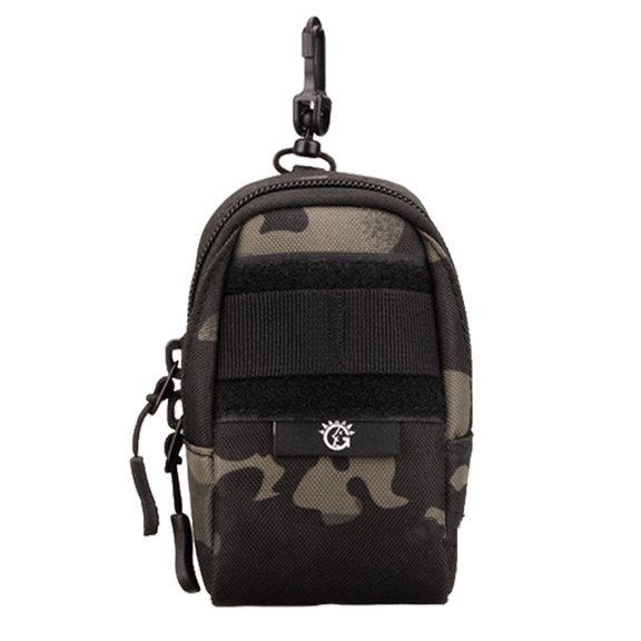 Soidarity Bolsa adjunta pequeña bolsa colgante enganchable al aire libre bolso de nailon teléfono móvil cigarrillos paquete multifunción Escalada camuflaje negro