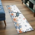 thumbnail image 3 of Sea Turtle Coastal 2'x6' Runner Rugs for Hallway Kitchen Bedside Non Slip Washable, Summer Coral Starfish Nautical Entryway Rug Runners with Rubber Backing, Long Carpet Runner for Laundry Room, 3 of 8