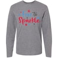 thumbnail image 3 of Inktastic 4th of July Free to Sparkle in Red White and Blue Long Sleeve T-Shirt, 3 of 5