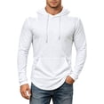 thumbnail image 2 of Lightweight Hoodies for Men Long Sleeve Plain Pullover Sweatshirt with Pockets Fall Gym Workout Hoodie, 2 of 6