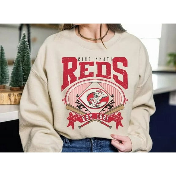 Vintage Mlb 90s Cincinnati Sweatshirt, Reds Shirt, Baseball Unisex SweatShirt