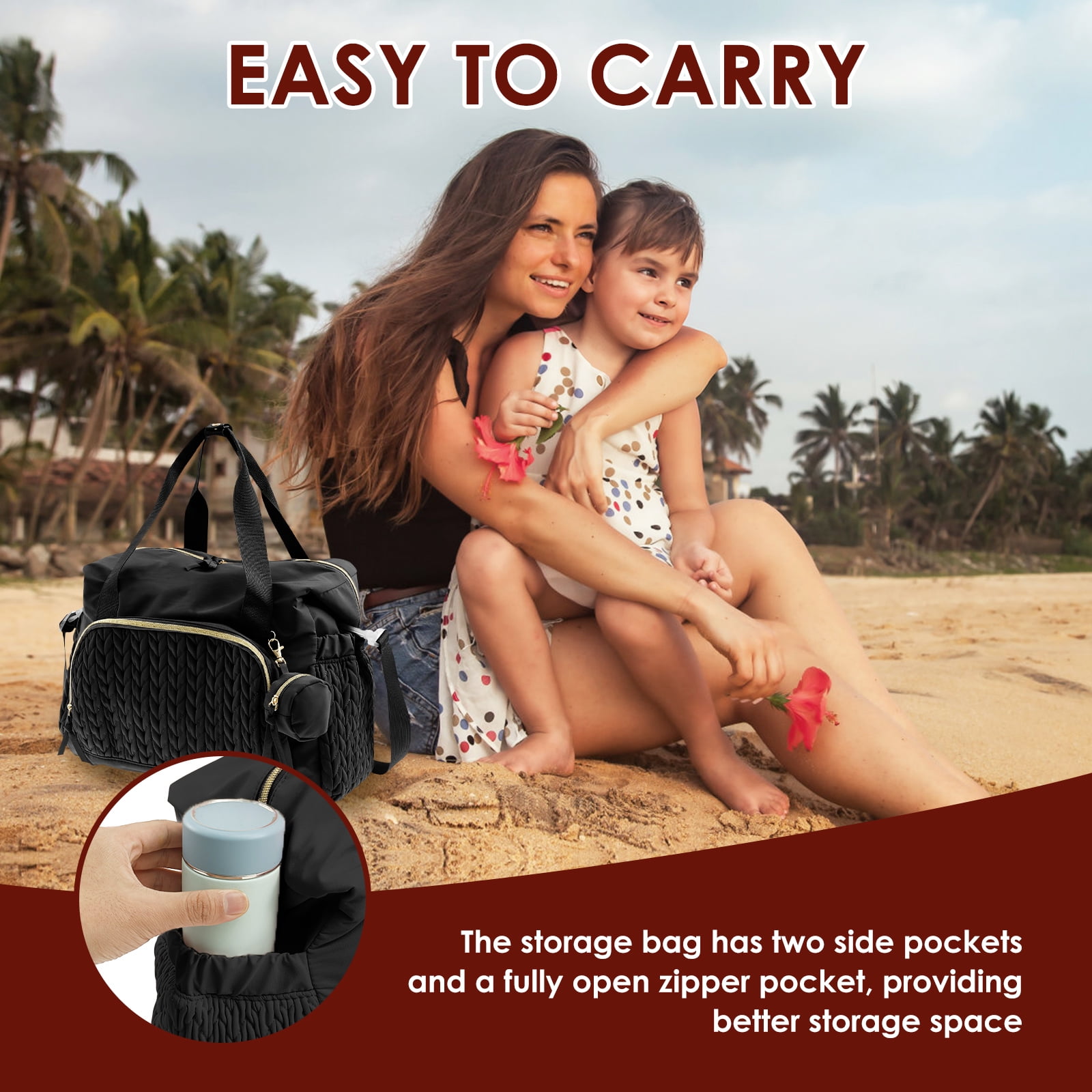 Diaper Bag Tote Sturdy Kids Diapers Bag Versatile Traveling Diaper Bags Portable Baby Bag with Pacifier Case Easy to Clean Mom Hospital Bag for Babies
