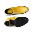 thumbnail image 3 of BLISSFUL STEP Women's Chelsea Boots Platform Block Cleated Sole Heel Yellow 7.5, 3 of 7