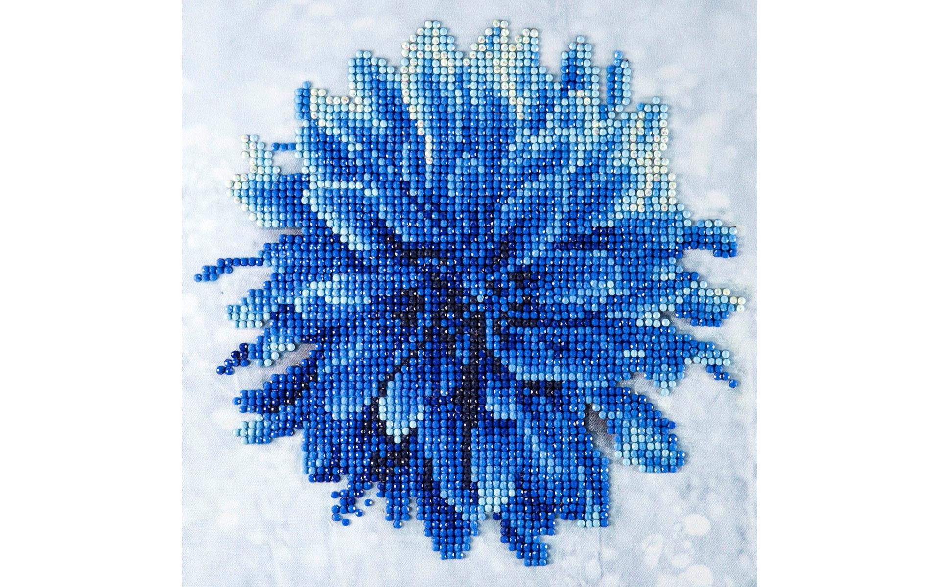 Diamond Art Kit 8X8" Beginner Blue Dahlia Walmart Canada