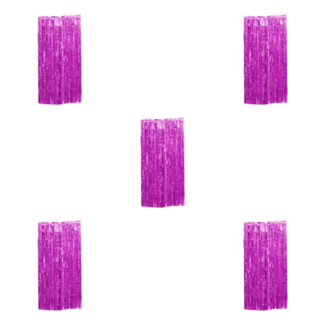Baohd Finger-Safe Tassels Curtain For Good Demonstrating Effect Party Decorations Rose Red 5Set