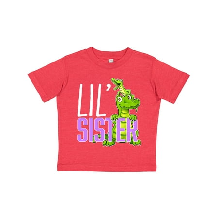 

Inktastic Lil Sister with Cute Green Alligators Gift Toddler Boy or Toddler Girl T-Shirt