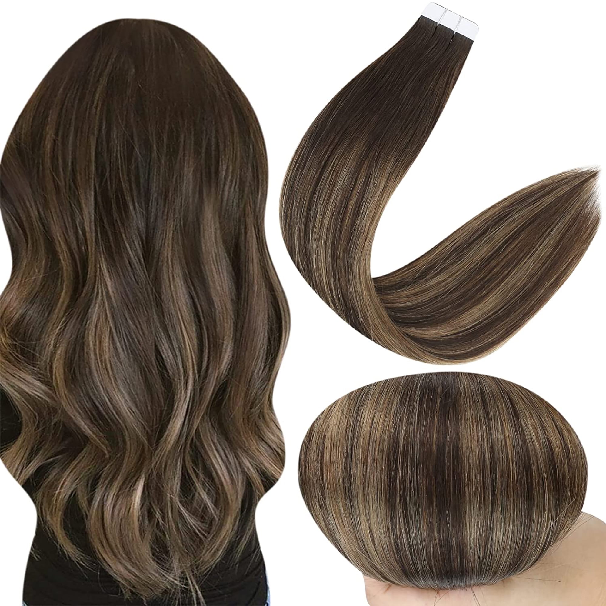 Full Shine Balayage Invisible Tape in Hair Extensions Light Brown to Ash Brown Highlighted 50g 20Pcs Skin Weft 14 inch Full Shine Balayage Invisible Tape in Hair Extensions Light Brown to Ash Brown Highlighted 50g 20Pcs Skin Weft 14 inch