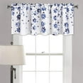 thumbnail image 6 of Alishomtll Valance Curtains Falling Flower Rod Pocket Light Filtering Window Drapes ,18"L x 52"W,Blue, 6 of 7