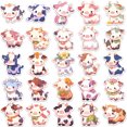 thumbnail image 4 of 150 pegatinas de vaca kawaii, pegatinas de vaca arcoíris de dibujos animados, calcomanías estéticas de vinilo, pegatinas impermeables para botellas de agua, portátiles, equipaje, casco, patineta, sno, 4 of 5