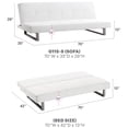 thumbnail image 2 of Glory Furniture Chroma Faux Leather Sleeper Sofa in White, 2 of 4