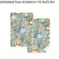 thumbnail image 2 of Wmkox8yii Bunny & Egg Chinoiserie Floral Hand Towels Easter Kitchen Towels Set of 2,Absorbent Dish Towelsfor Spring Cooking Baking Decor, 2 of 5