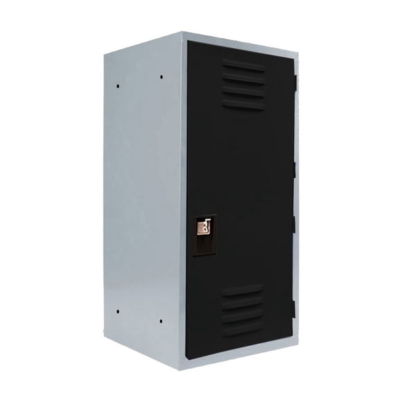 Locker Casillero Multiusos Alvek 1 Puerta con Ventilación Color Negro — Sistema para Candado